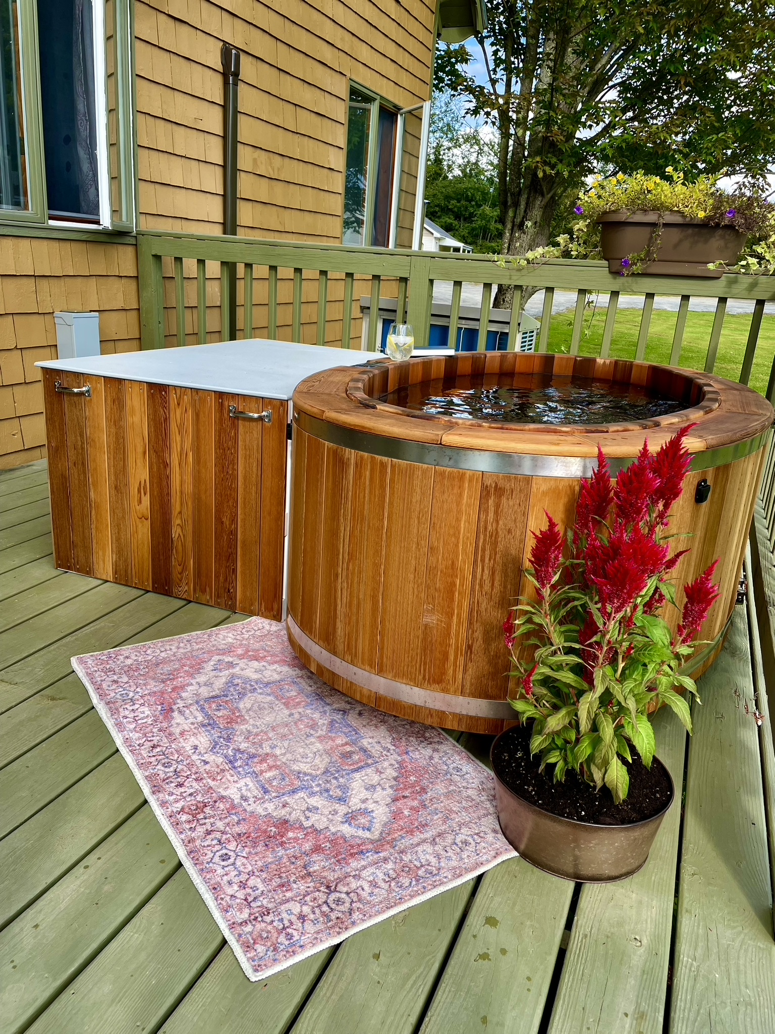 Two Person Double Wall Insulated Tub with Digital Electric Operating System Two person double walled tub.