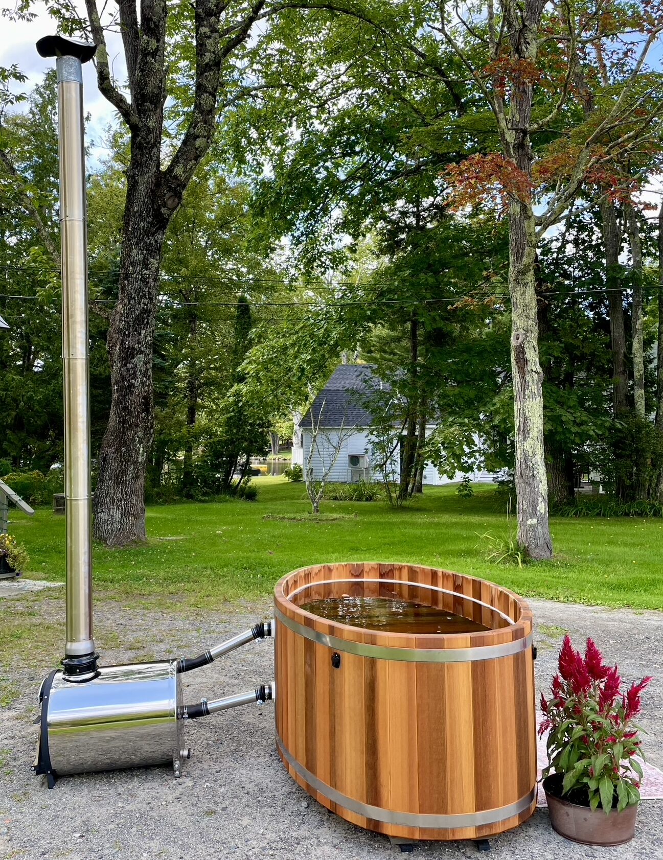 Two Person Wood-Fired -3 Wood-fired Maine Cedar Hot Tub